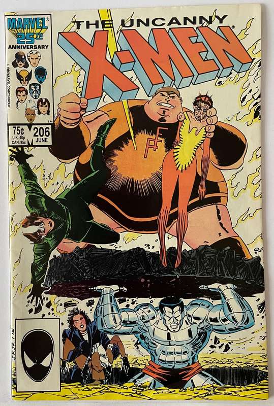 Marvel comics The Uncanny X-Men #206 from June 1986