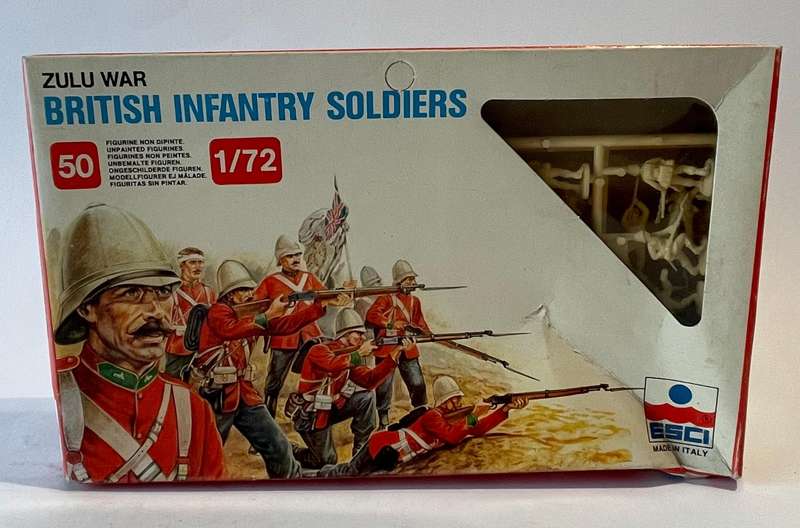 Esci Zulu war British infantry soldiers 50 unpainted figures 1/72 scale