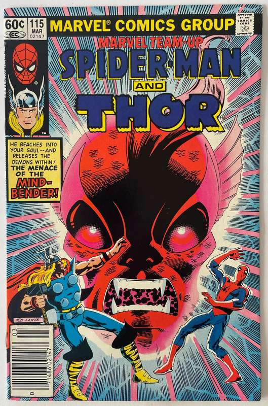 Marvel Comics Team-Up Spider-man and Thor book#115 from March 1982