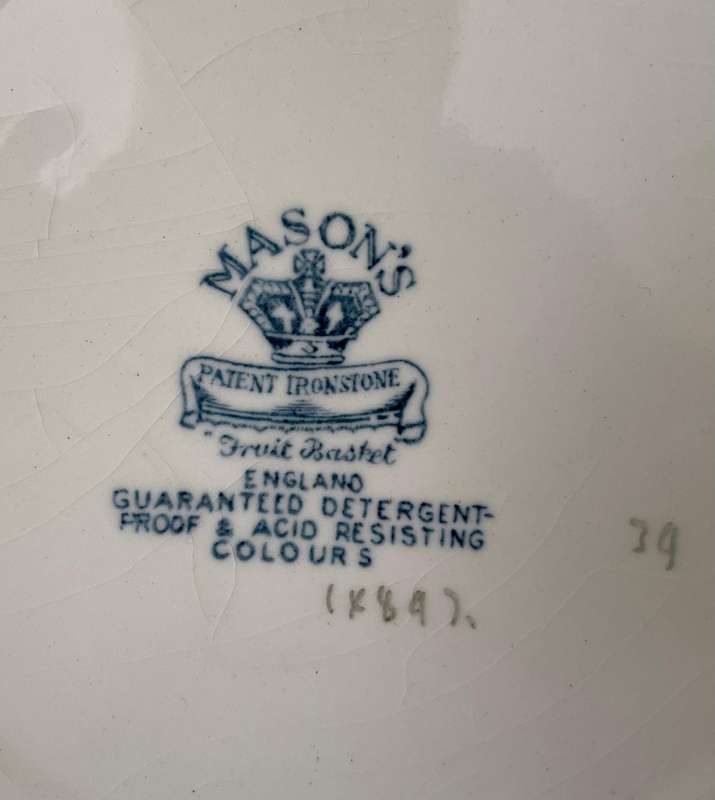 A lovely Masons ironstone Fruit basket decorative plate