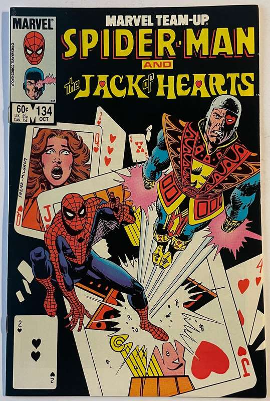 Marvel Team-Up Spider-man and the Jack of Hearts book # 134 from October 1983 The boys night out