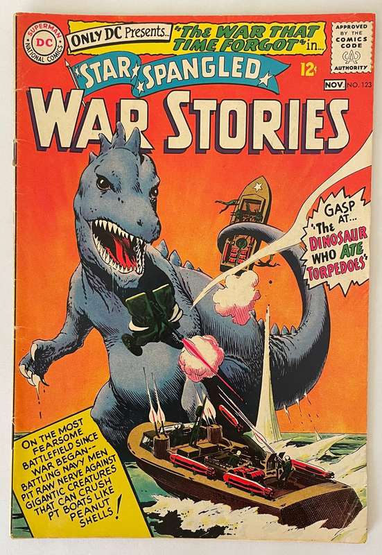 DC Comics Srar Spangled War Stories book#123 from November 1965  the war that time forgot 