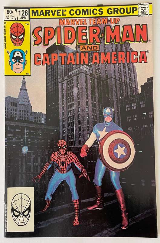 Marvel Comics Team-up Spider-man and captain America book#128 April 1983