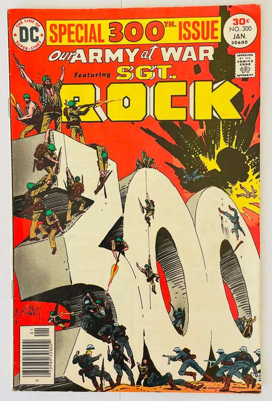 DC Comics Our Army at War featuring SGT Rock special 300th issue from January 1977