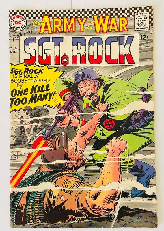 DC comics Our Army at War featuring SGT Rock book # 174 from December 1966