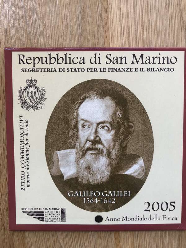 2005 Republic of San Marino - Galileo Galilei 2 Euro Commemorative