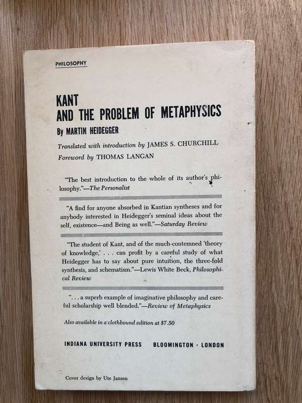 Martin Heidegger - Kant and the Problem of Metaphysics