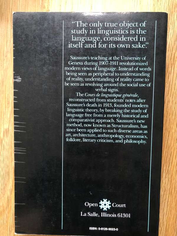 Ferdinand de Saussure - Course in General Linguistics