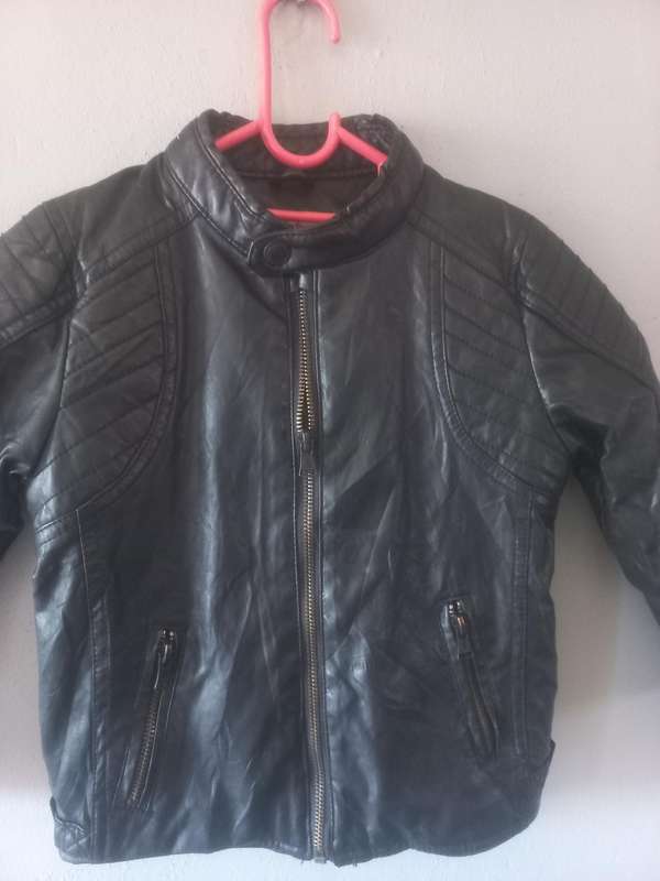 Zara kids faux leather biker jacket