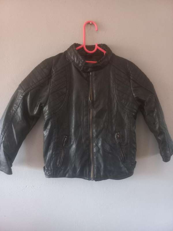 Zara kids faux leather biker jacket