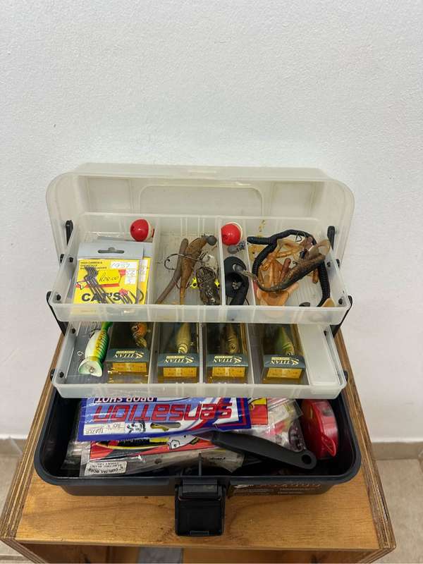 Bass Fishing box with tackle