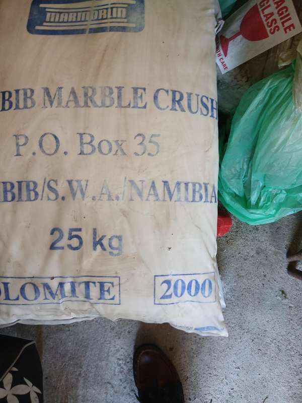 WHITE MARBLE DUST FROM NAMIBIA