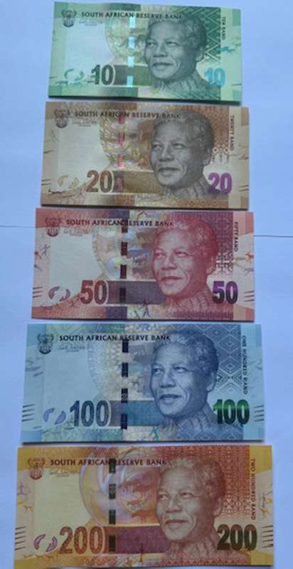 SAME SERIAL NUMBER SA BANK NOTES - PREFIX "NM" Very Low Number notes, SET No #78