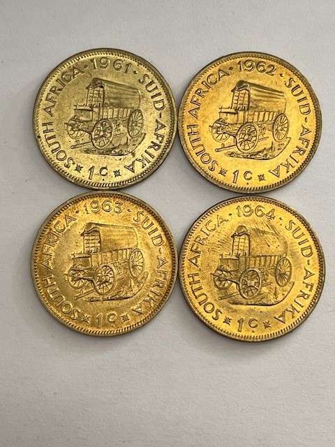 1961-1964 RSA 1 & 1/2 cents (1st Decimal series) - FULL SET