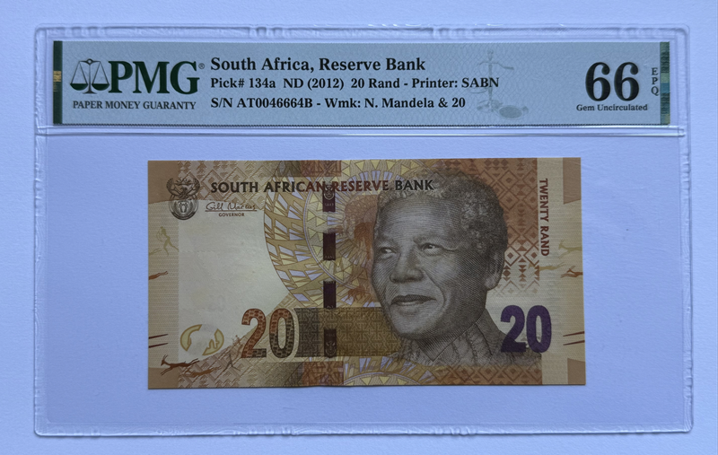SA Bank Notes 2023 - Full set with Same Serial number 46664 (Mandela's Robben Island prison number)