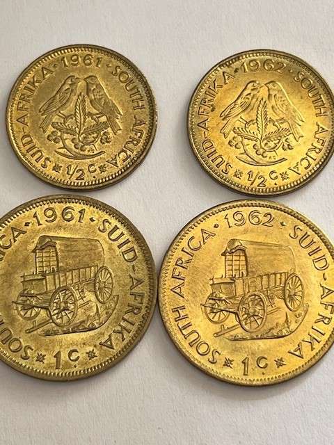 1961-1964 RSA 1 & 1/2 cents (1st Decimal series) - FULL SET