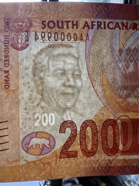 SAME SERIAL NUMBER SA BANK NOTES - PREFIX "AA" Low Same Number notes, SET No #994