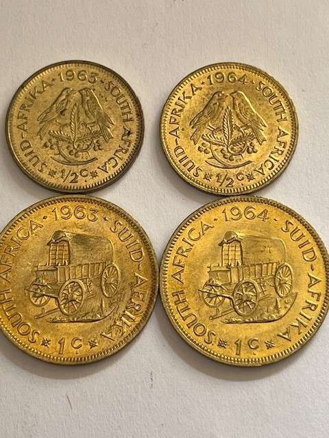 1961-1964 RSA 1 & 1/2 cents (1st Decimal series) - FULL SET