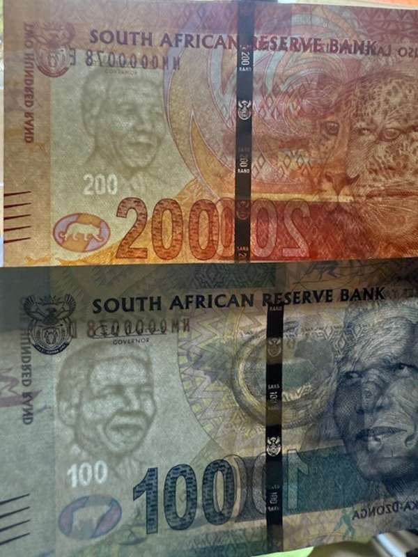 SAME SERIAL NUMBER SA BANK NOTES - PREFIX "NM" Very Low Number notes, SET No #78