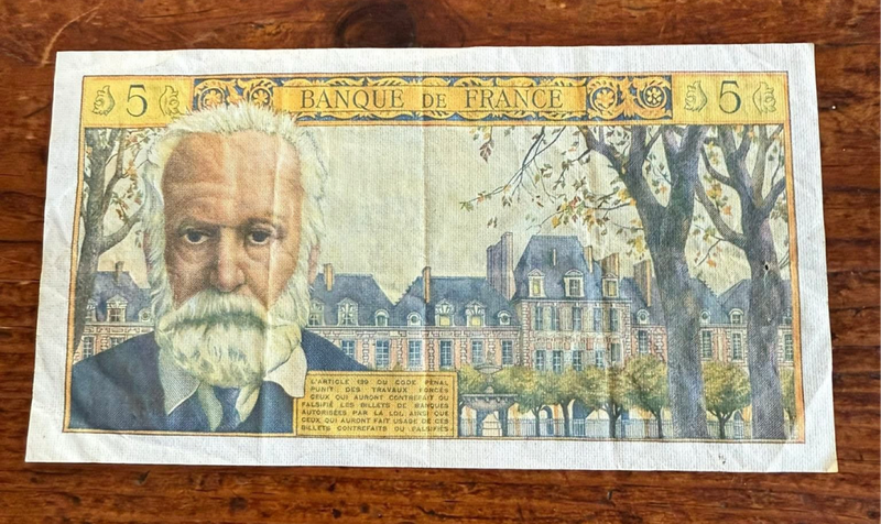 France 5 Nouveaux Francs 1964 Victor Hugo
