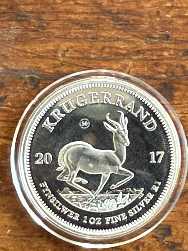 2017 Proof Silver Krugerrand - 50th Anniversary Privy Mark with COA