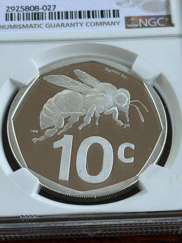 2024 Proof Silver (.999) 1oz South Africa 10 cent - the Cape Honey Bee