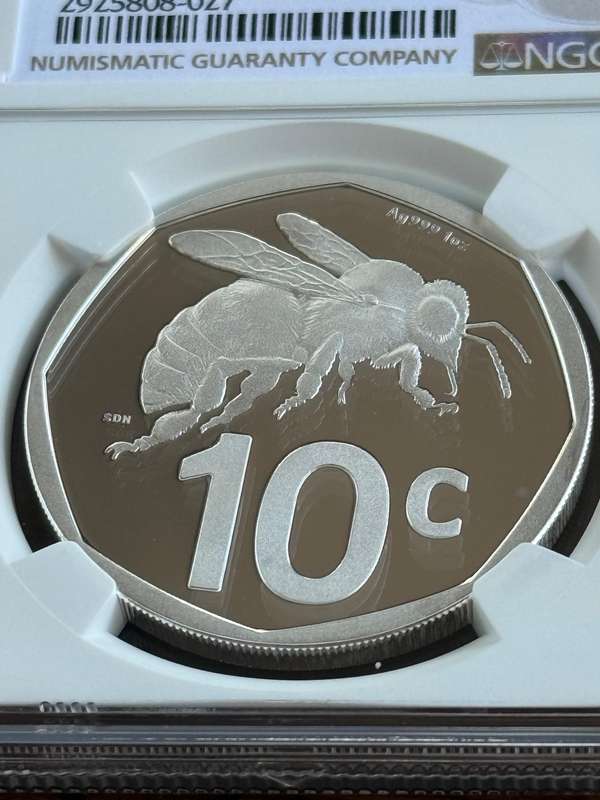 2024 Proof Silver (.999) 1oz South Africa 10 cent - the Cape Honey Bee