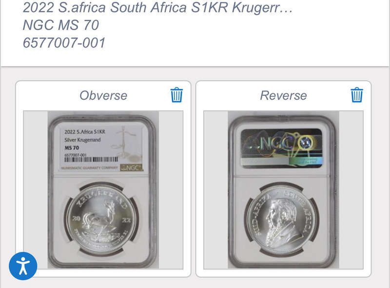 2022 Uncirculated Silver Krugerrand. TOP POP on NGC graded MS70. View images for condition.