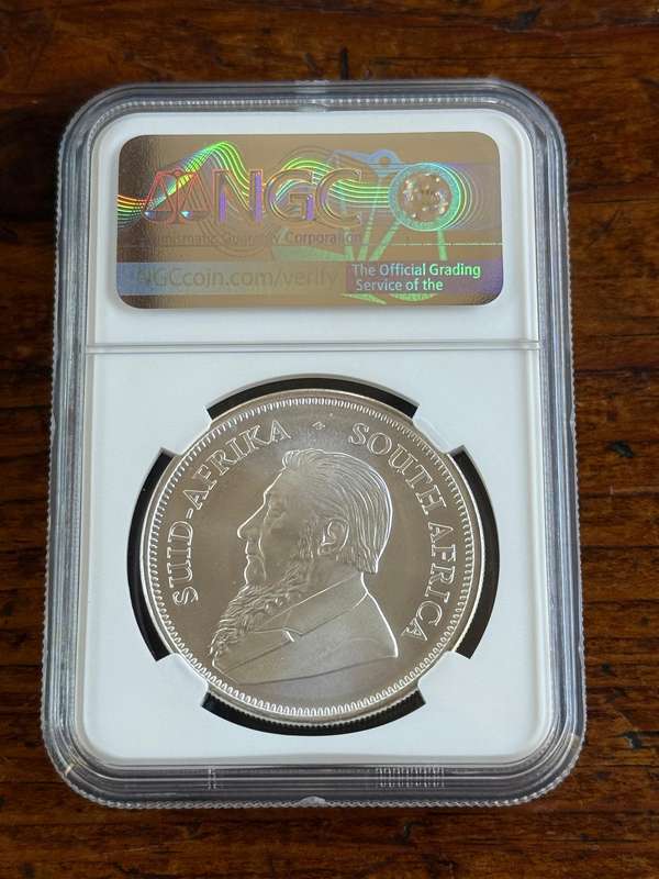 2020 Uncirculated Silver Krugerrand. TOP POP at NGC graded MS70. Rare in this grade