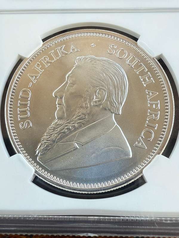 2020 Uncirculated Silver Krugerrand. TOP POP at NGC graded MS70. Rare in this grade
