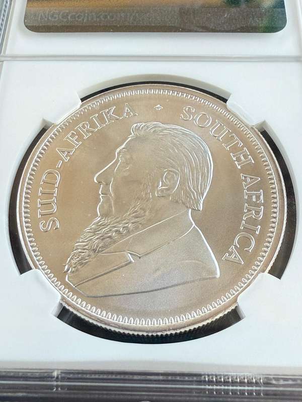 2020 Uncirculated Silver Krugerrand. TOP POP at NGC graded MS70. Rare in this grade