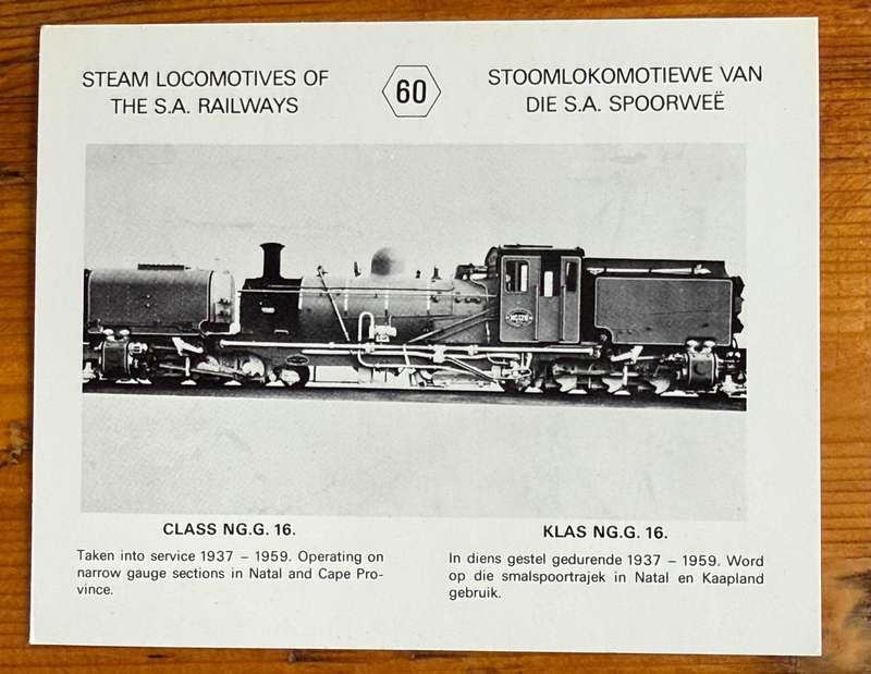 Steam Locomotives of SARS - Stoom Lokomotiewe van SAS (60xPostcards/Poskaart)
