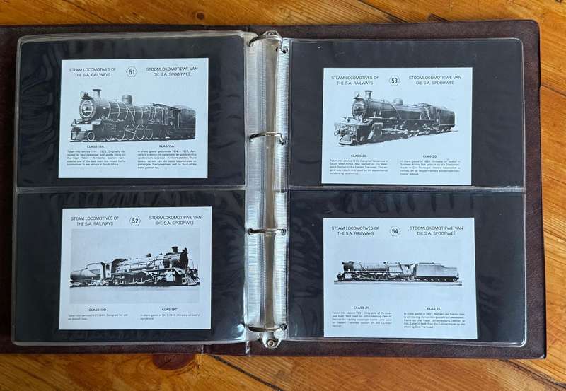 Steam Locomotives of SARS - Stoom Lokomotiewe van SAS (60xPostcards/Poskaart)