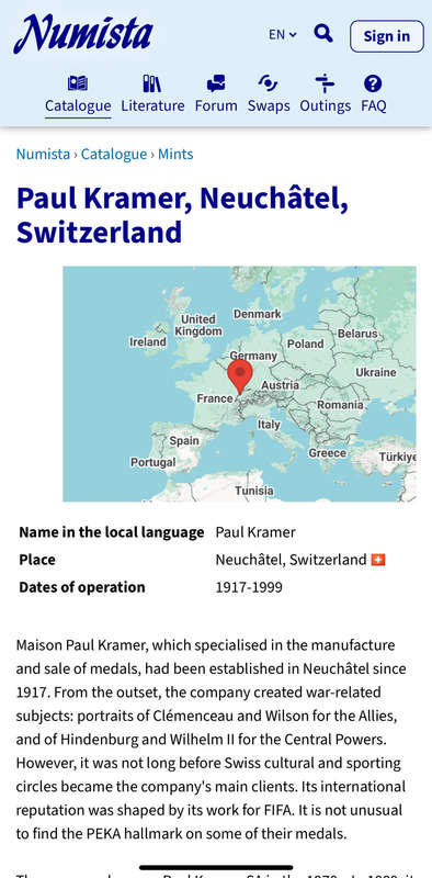 Swiss Shooting medal