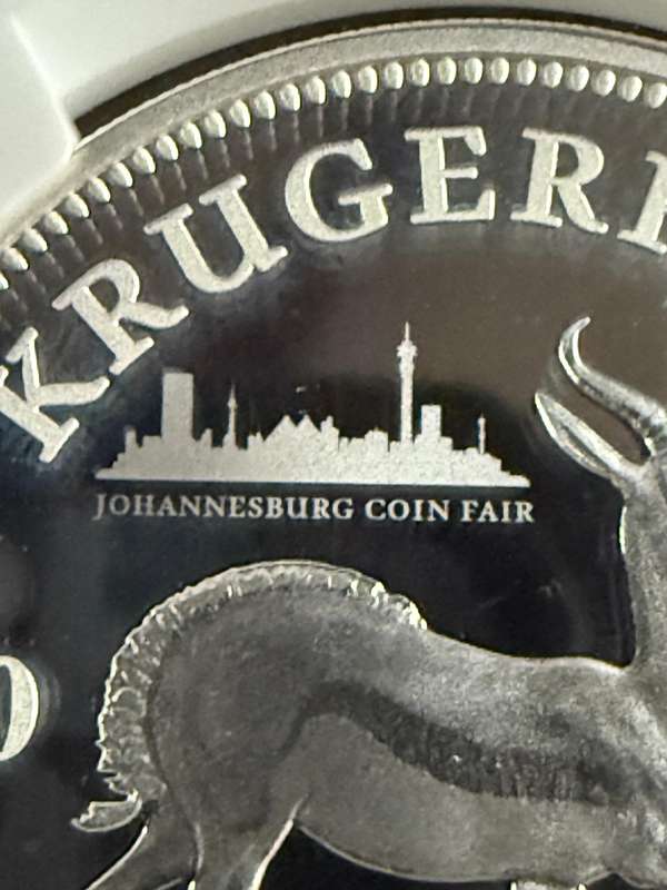 2024 Johannesburg Coin Fair Privy, Proof Silver Krugerrand. Limited Mintage of 1000
