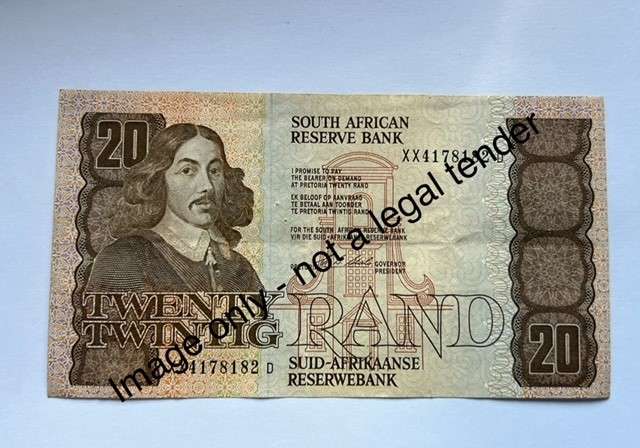 R20 South Africa REPLACEMENT Bank Note - XX series - Governor CL Stals. UNC Catalogue Value R2,000
