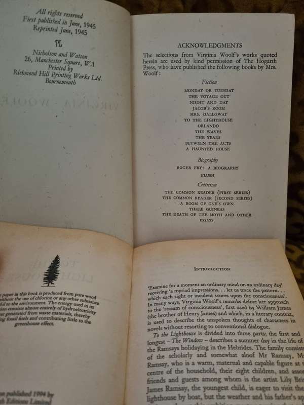 Virginia Woolf - To the Lighthouse PLUS a rare hardcopy discussing her life and work!