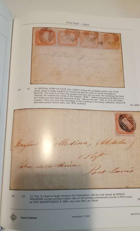 REDUCED!!Mauritius Stamp Sales Catalogue from Zurich