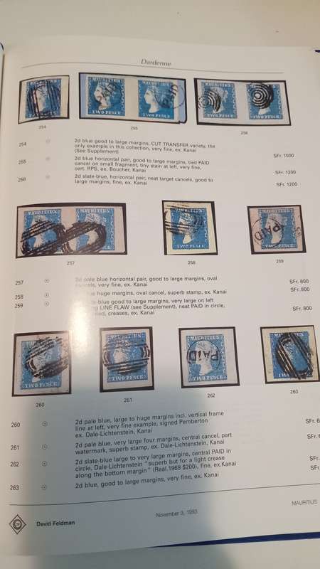 REDUCED!!Mauritius Stamp Sales Catalogue from Zurich