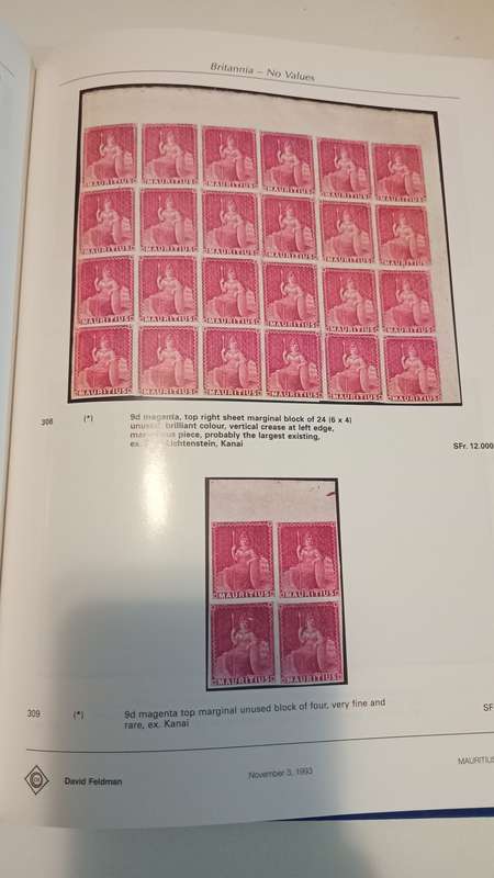 REDUCED!!Mauritius Stamp Sales Catalogue from Zurich