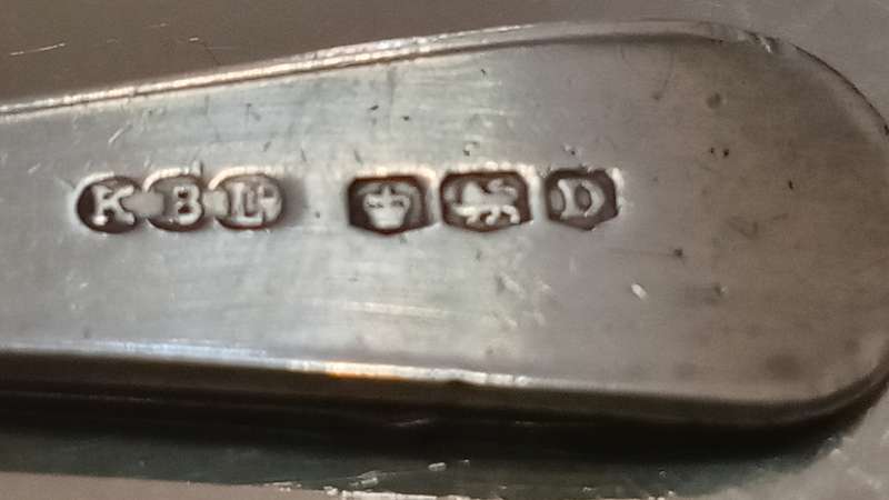 Antique Hallmarked KB ltd Sterling Silver Baby food Pusher