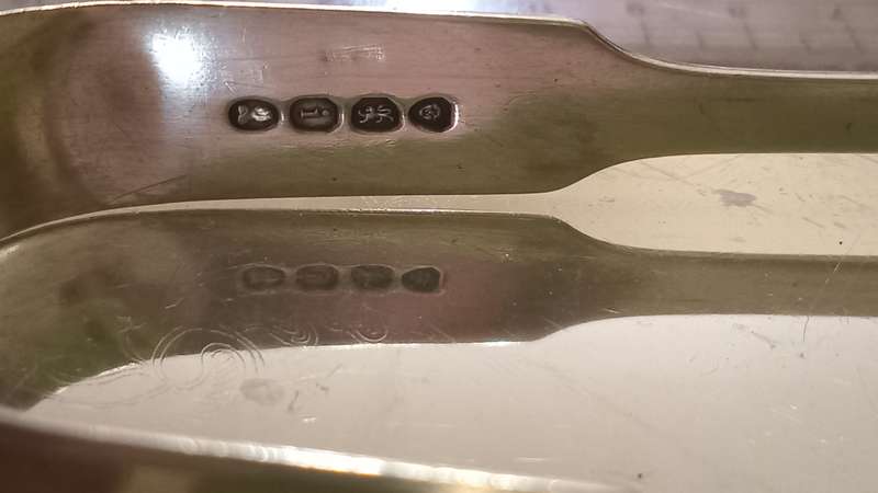 Hallmarked W.J Sterling Silver(45g)Sugar Tongs