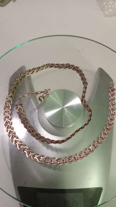 Sterling Silver 925 marked vintage necklace, clip broken 25g silver