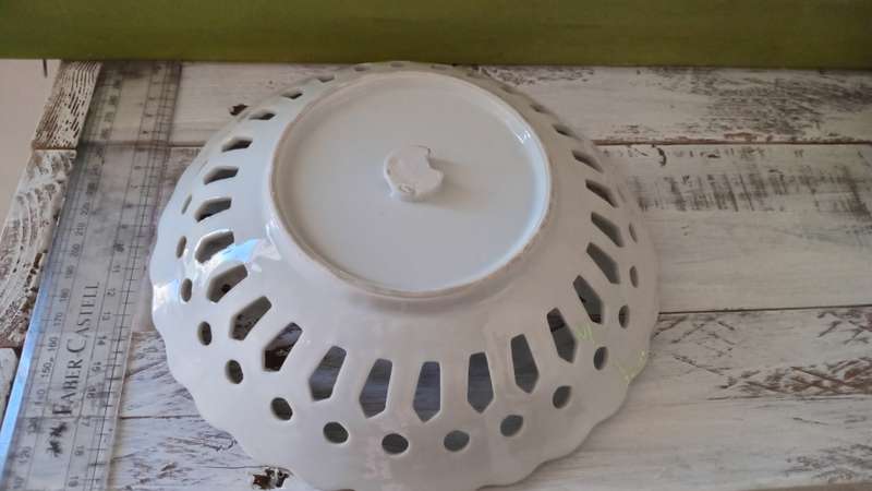 Blue and white wall decor bowl