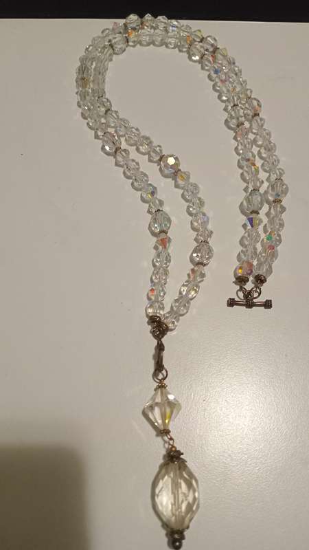 Magnificent Long Clear Crystal Necklace