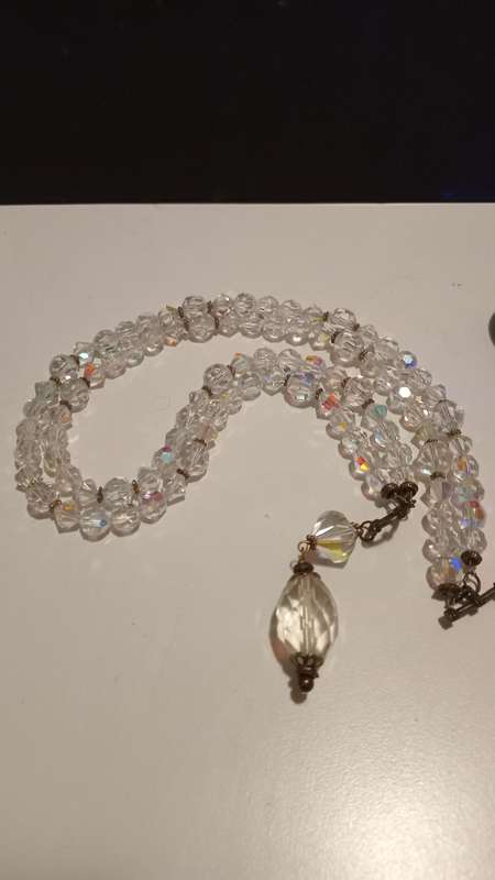 Magnificent Long Clear Crystal Necklace