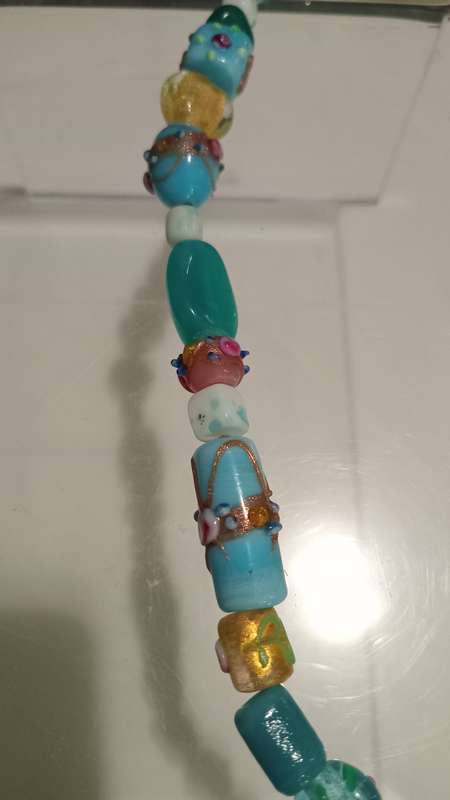 Vintage Murano Wedding Cake Bracelet