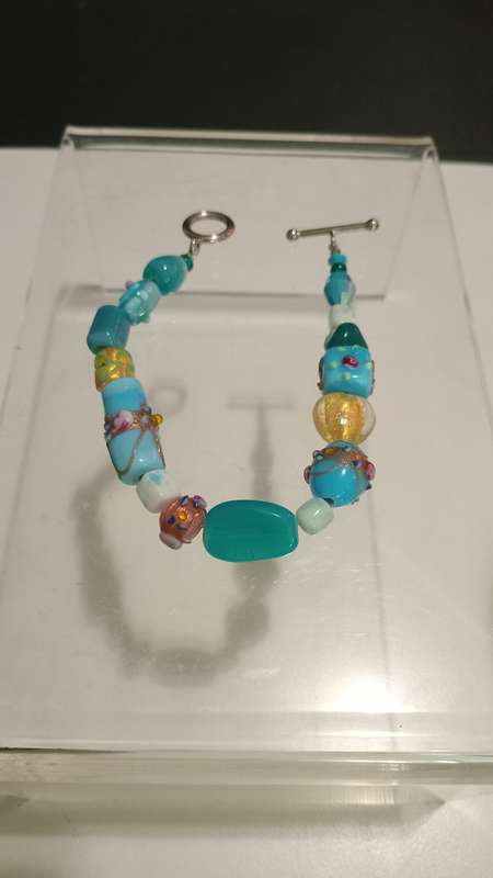 Vintage Murano Wedding Cake Bracelet