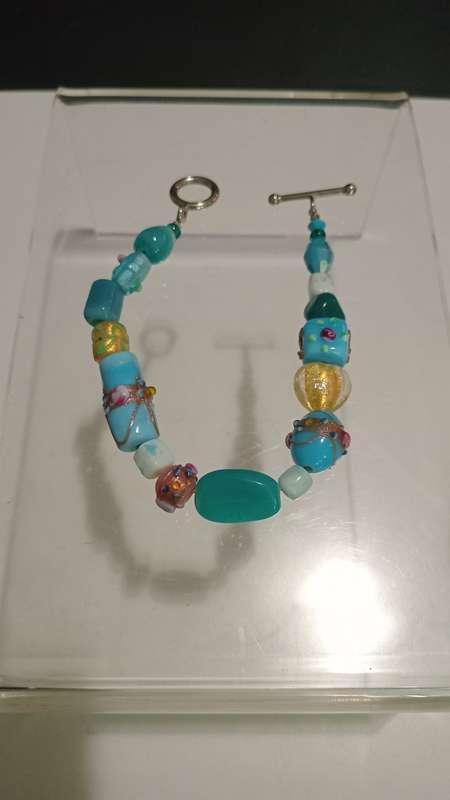 Vintage Murano Wedding Cake Bracelet