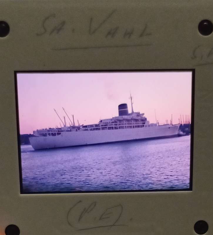 4 x Slides of Ships- S.A.S NATAL,SA VAAL,SA SEDERBERG,AFRICANA 70'S